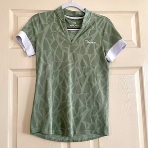 Macade Green and White Golf Shirt